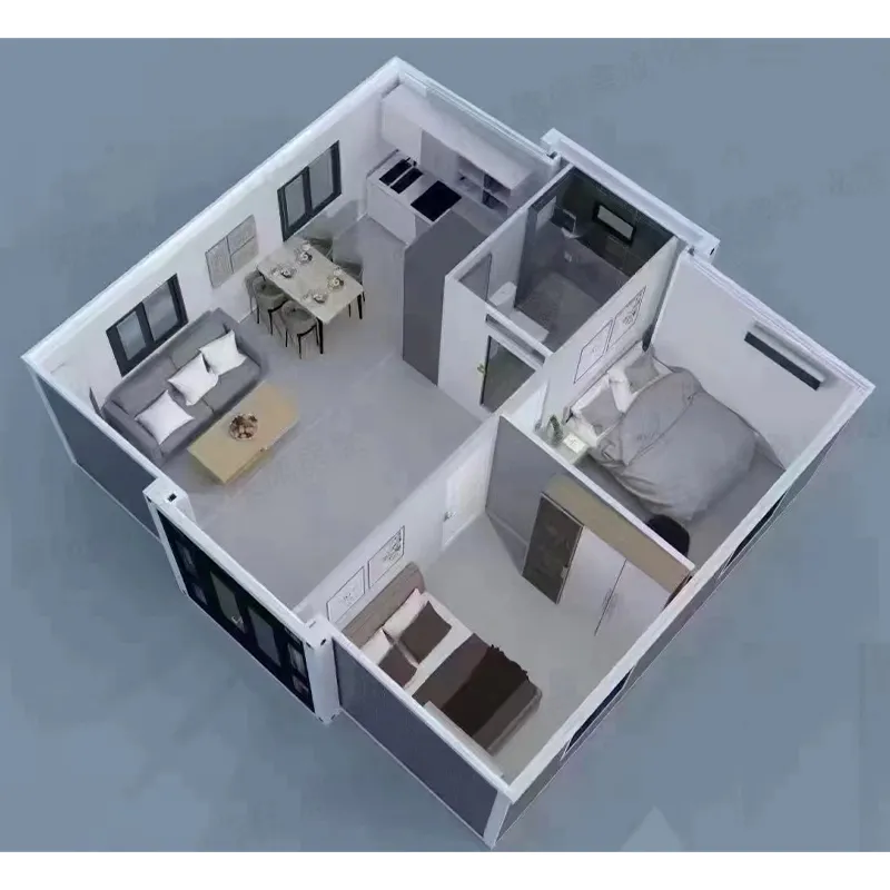 Double winged expandable container house