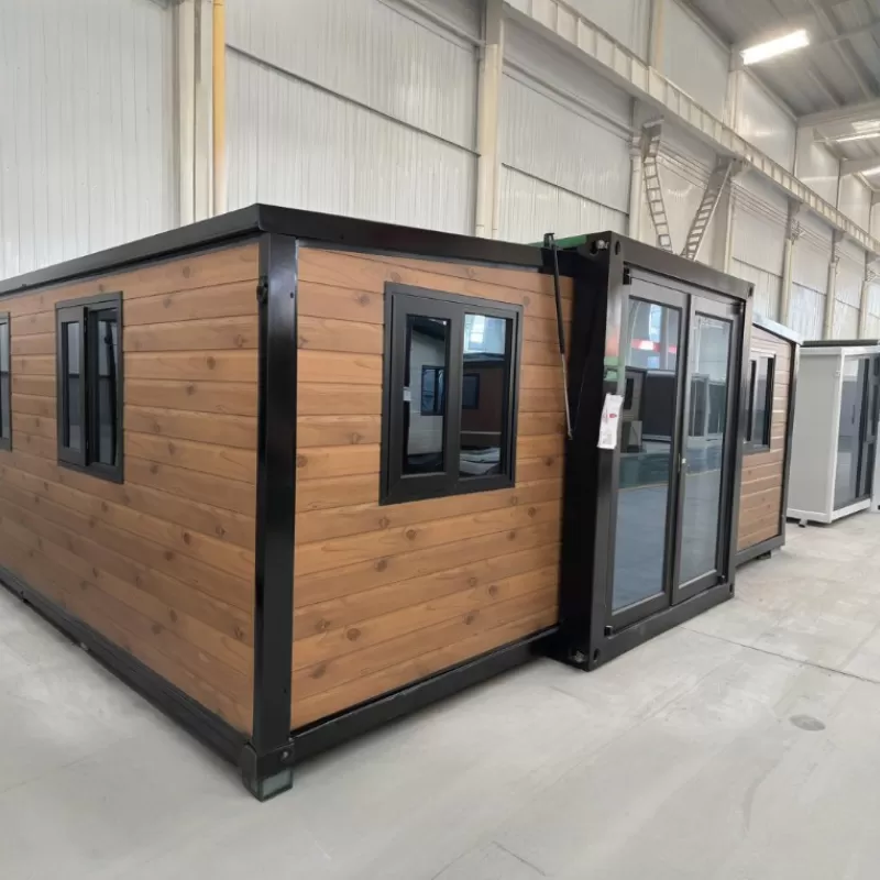 Imitation wood grain steel structure expansion house (optional wall and floor color)