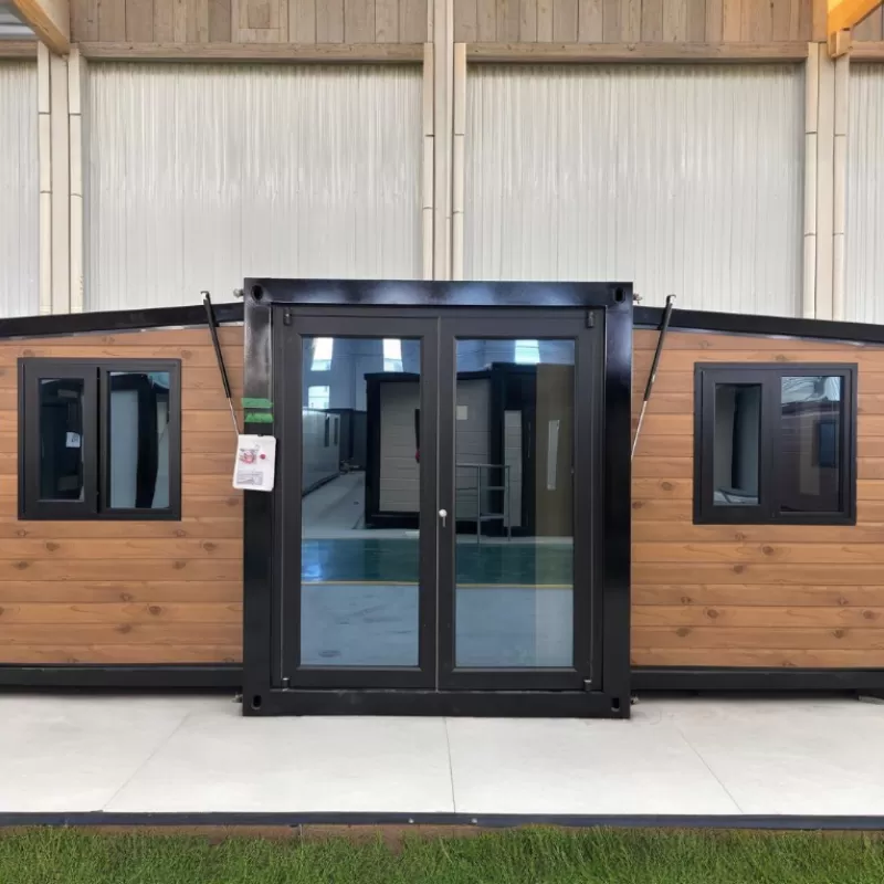 Imitation wood grain steel structure expansion house (optional wall and floor color)