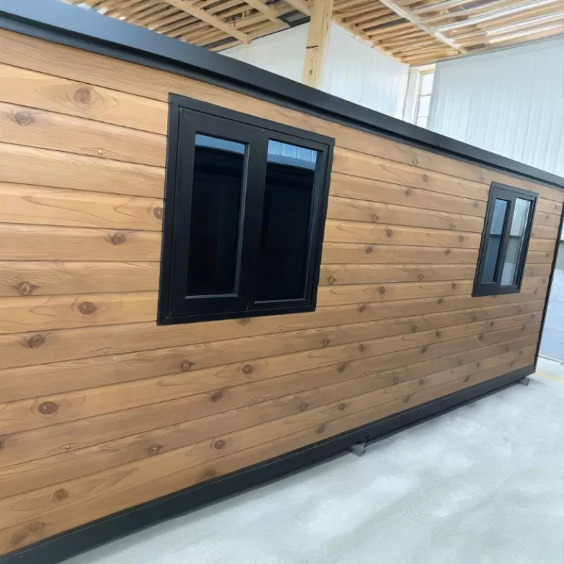 Imitation wood grain steel structure expansion house (optional wall and floor color)