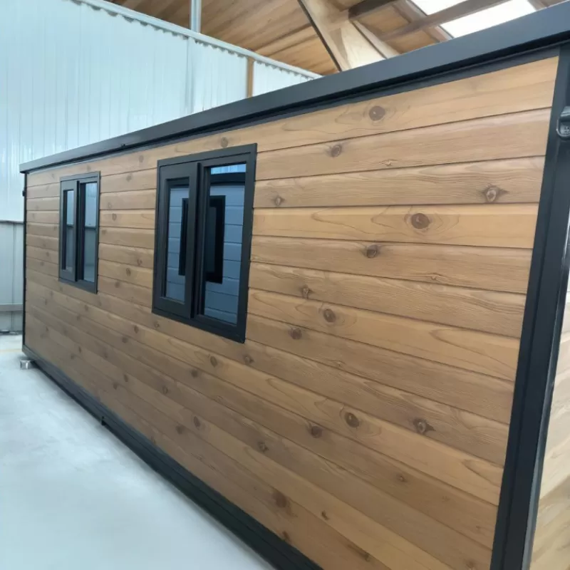 Imitation wood grain steel structure expansion house (optional wall and floor color)